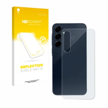 Front side of a product packaging with the brand logo upscreen. Next to it is the device Samsung Galaxy A35 5G (Back) shown wi