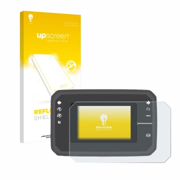 Front side of a product packaging with the brand logo upscreen. Next to it is the device Honda CB650R TFT Display shown with t