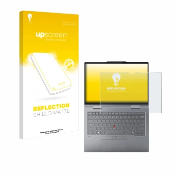 Front side of a product packaging with the brand logo upscreen. Next to it is the device Lenovo ThinkPad X1 2-in-1 Gen 9 14