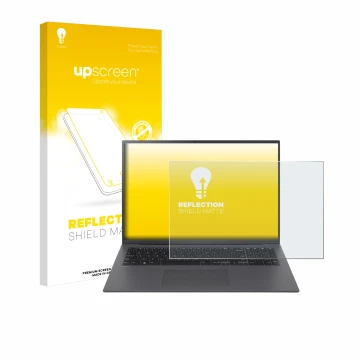 Front side of a product packaging with the brand logo upscreen. Next to it is the device LG gram 17