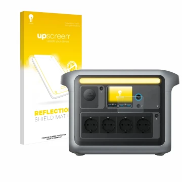 Front side of a product packaging with the brand logo upscreen. Next to it is the device Anker SOLIX C1000X shown with the cor