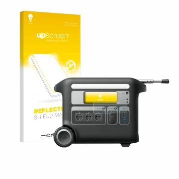 Front side of a product packaging with the brand logo upscreen. Next to it is the device Anker SOLIX F2000 shown with the corr