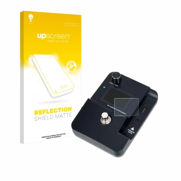 Front side of a product packaging with the brand logo upscreen. Next to it is the device Harley Benton AirBorne Pro 5.8Ghz sho