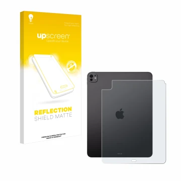 Front side of a product packaging with the brand logo upscreen. Next to it is the device Apple iPad Pro 13