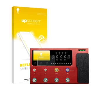 Front side of a product packaging with the brand logo upscreen. Next to it is the device Valeton GP-200R shown with the corres