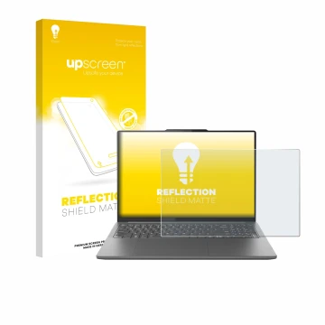 Front side of a product packaging with the brand logo upscreen. Next to it is the device Lenovo Yoga Pro 9i Gen 9 16