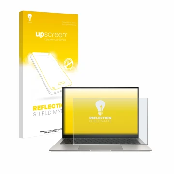 Front side of a product packaging with the brand logo upscreen. Next to it is the device ASUS ZenBook S 13 OLED UX5304 shown w
