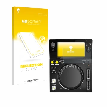 Front side of a product packaging with the brand logo upscreen. Next to it is the device Pioneer XDJ -700 shown with the corre