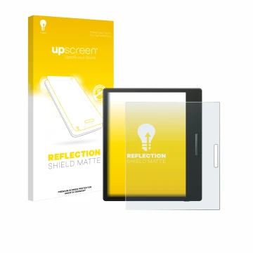 Front side of a product packaging with the brand logo upscreen. Next to it is the device Boox Go Color 7 shown with the corres