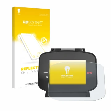 Front side of a product packaging with the brand logo upscreen. Next to it is the device PowaKaddy FX7 GPS 3.5