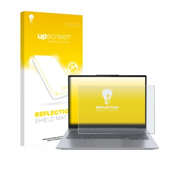 Front side of a product packaging with the brand logo upscreen. Next to it is the device Lenovo ThinkBook 14 Gen 7 shown with 