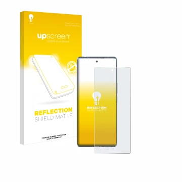 Front side of a product packaging with the brand logo upscreen. Next to it is the device HTC U24 Pro shown with the correspond