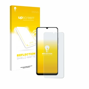 Front side of a product packaging with the brand logo upscreen. Next to it is the device realme C61 shown with the correspondi