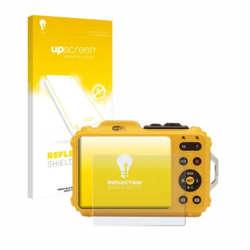 Front side of a product packaging with the brand logo upscreen. Next to it is the device Kodak Pixpro WPZ2 shown with the corr