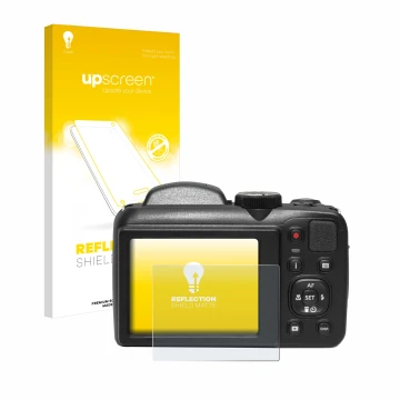 Front side of a product packaging with the brand logo upscreen. Next to it is the device Kodak Pixpro AZ255 shown with the cor