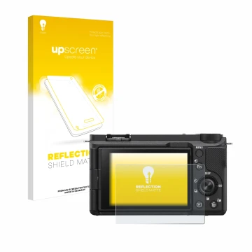 Front side of a product packaging with the brand logo upscreen. Next to it is the device Sony Alpha ZV-E10 II shown with the c