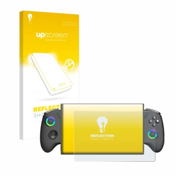 Front side of a product packaging with the brand logo upscreen. Next to it is the device OneXPlayer X1 Mini shown with the cor