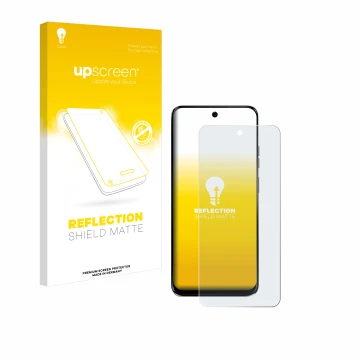 Front side of a product packaging with the brand logo upscreen. Next to it is the device Motorola G34 5G shown with the corres