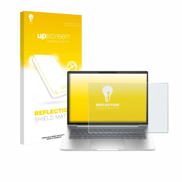 Front side of a product packaging with the brand logo upscreen. Next to it is the device HP ProBook 440 G11 shown with the cor