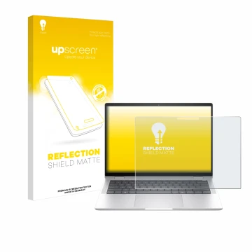 Front side of a product packaging with the brand logo upscreen. Next to it is the device HP EliteBook x360 1040 14 G11 2-in-1 