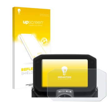 Front side of a product packaging with the brand logo upscreen. Next to it is the device Honda Hornet CB 750 2024 shown with t