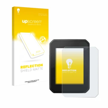 Front side of a product packaging with the brand logo upscreen. Next to it is the device FIT Display Compact 2.0 shown with th
