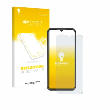 Front side of a product packaging with the brand logo upscreen. Next to it is the device Oukitel WP50 shown with the correspon