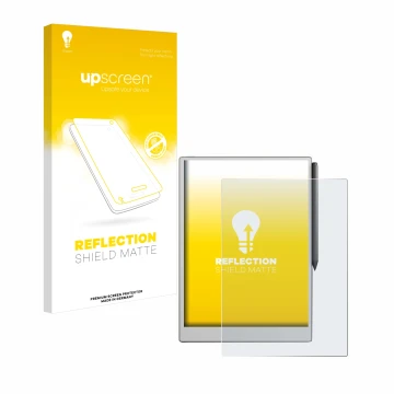 Front side of a product packaging with the brand logo upscreen. Next to it is the device reMarkable Paper Pro shown with the c