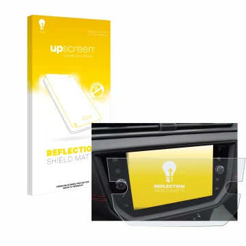 Front side of a product packaging with the brand logo upscreen. Next to it is the device Seat Arona FR Stereo BJ 2019 shown wi