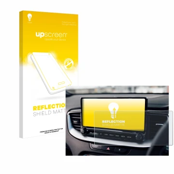 Front side of a product packaging with the brand logo upscreen. Next to it is the device Kia XCeed 2024 shown with the corresp