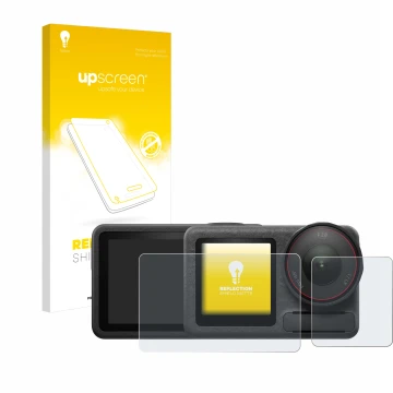 Front side of a product packaging with the brand logo upscreen. Next to it is the device DJI Osmo Action 5 Pro (case-friendly)