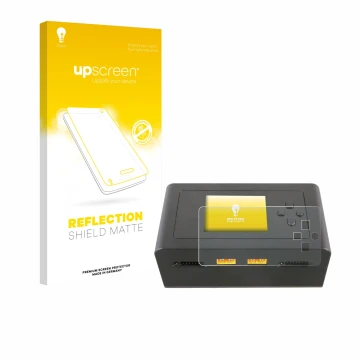 Front side of a product packaging with the brand logo upscreen. Next to it is the device Gens Ace IMARS D300 shown with the co