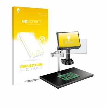 Front side of a product packaging with the brand logo upscreen. Next to it is the device Tomlov TM4K-AF-MAX shown with the cor