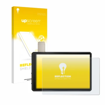 Front side of a product packaging with the brand logo upscreen. Next to it is the device Garmin Tread XL Overland Edition 10