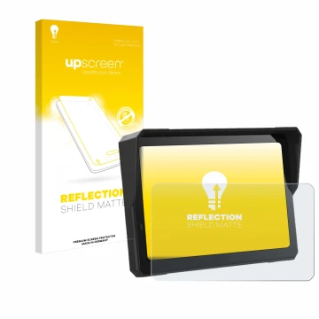 Front side of a product packaging with the brand logo upscreen. Next to it is the device Carpuride W702 Pro 7