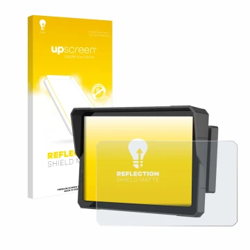 Front side of a product packaging with the brand logo upscreen. Next to it is the device Carpuride W702B Pro 7