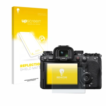 Front side of a product packaging with the brand logo upscreen. Next to it is the device Sony Alpha 1 II (ILCE1M2B) shown with