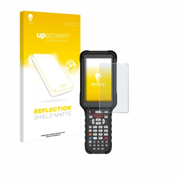 Front side of a product packaging with the brand logo upscreen. Next to it is the device Honeywell CK67 shown with the corresp