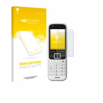 Front side of a product packaging with the brand logo upscreen. Next to it is the device Unify OpenScape S6 shown with the cor