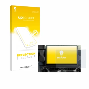 Front side of a product packaging with the brand logo upscreen. Next to it is the device Dacia Duster Infotainment System (202