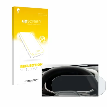 Front side of a product packaging with the brand logo upscreen. Next to it is the device Dacia Duster Tacho (2024) shown with 