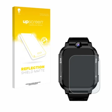 Front side of a product packaging with the brand logo upscreen. Next to it is the device Blackview Z20 Kids Smartwatch shown w