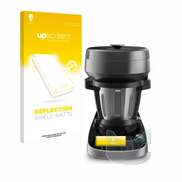 Front side of a product packaging with the brand logo upscreen. Next to it is the device Cecotec Mambo Victory XL shown with t