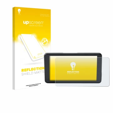 Front side of a product packaging with the brand logo upscreen. Next to it is the device BMW ConnectedRide Navigator Full Cove