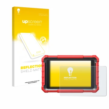 Front side of a product packaging with the brand logo upscreen. Next to it is the device Launch X-431 PROS Elite Pro 5 shown w