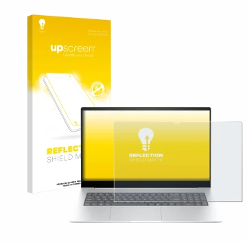 Front side of a product packaging with the brand logo upscreen. Next to it is the device HP Envy 17-da0777ng shown with the co
