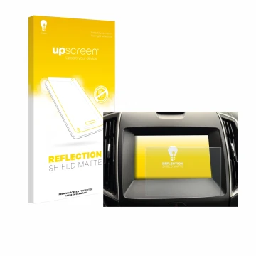 Front side of a product packaging with the brand logo upscreen. Next to it is the device Ford Galaxy Infotainment Sync 3 (2019