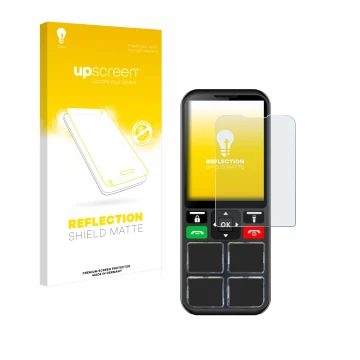 Front side of a product packaging with the brand logo upscreen. Next to it is the device Geemarc CL8000 shown with the corresp