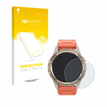 Front side of a product packaging with the brand logo upscreen. Next to it is the device Xiaomi Mibro GS Active shown with the