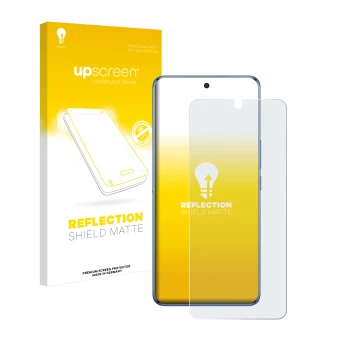 Front side of a product packaging with the brand logo upscreen. Next to it is the device Vivo V50 shown with the corresponding